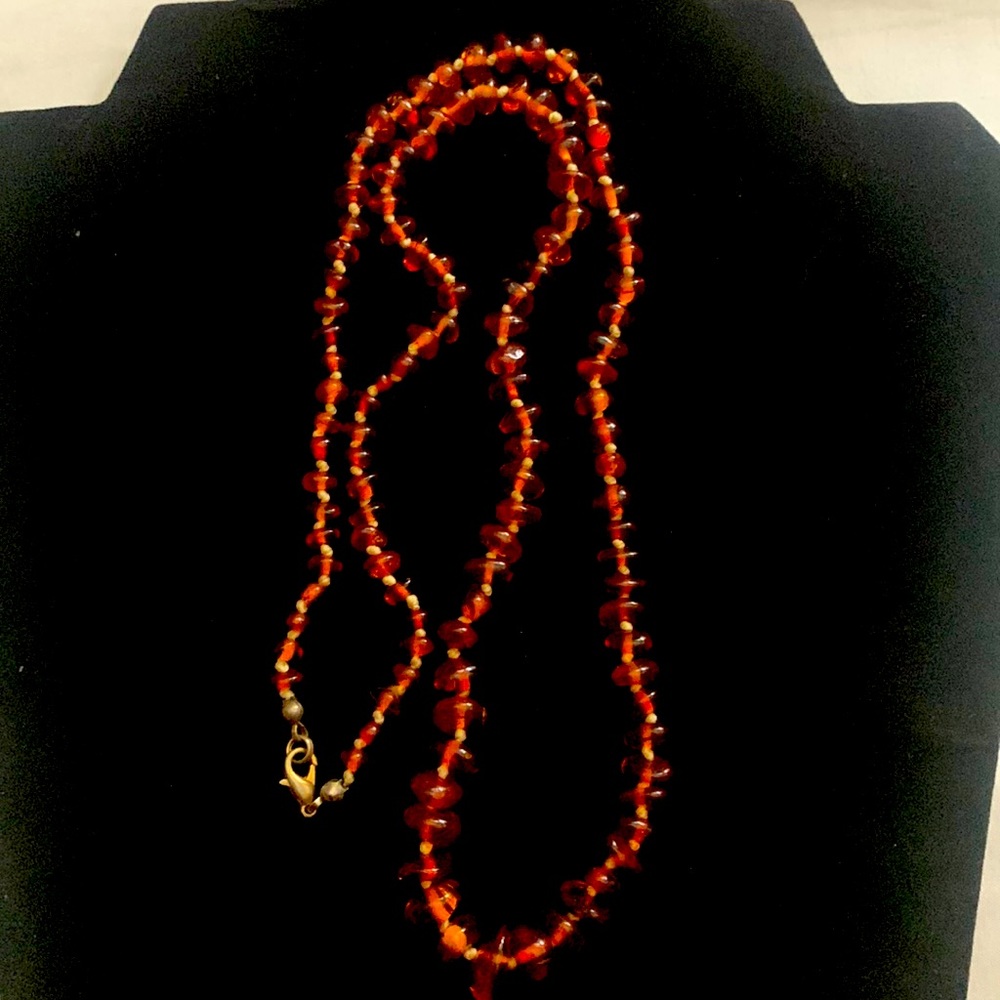 Vintage Amber necklace 24 inches